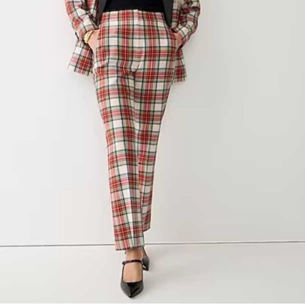 J. Crew Willa Stewart Tartan Plaid Wool Pants Size 6 NWT - Picture 2 of 10